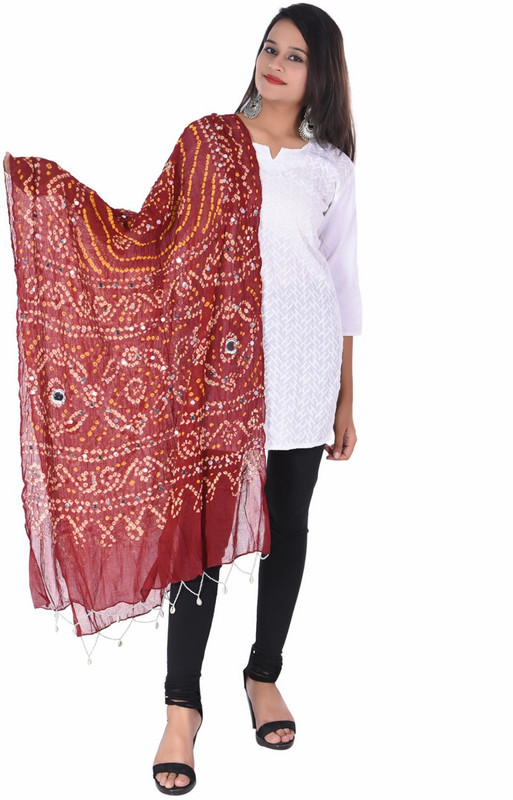apratim Cotton Blend Solid Women Dupatta