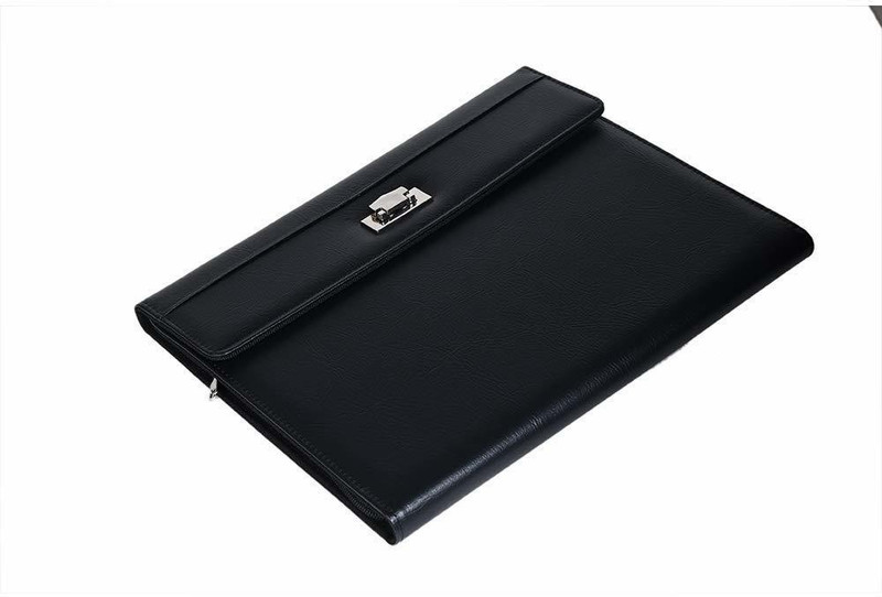 divinz Leather Padfolio(Set Of 1, Black)