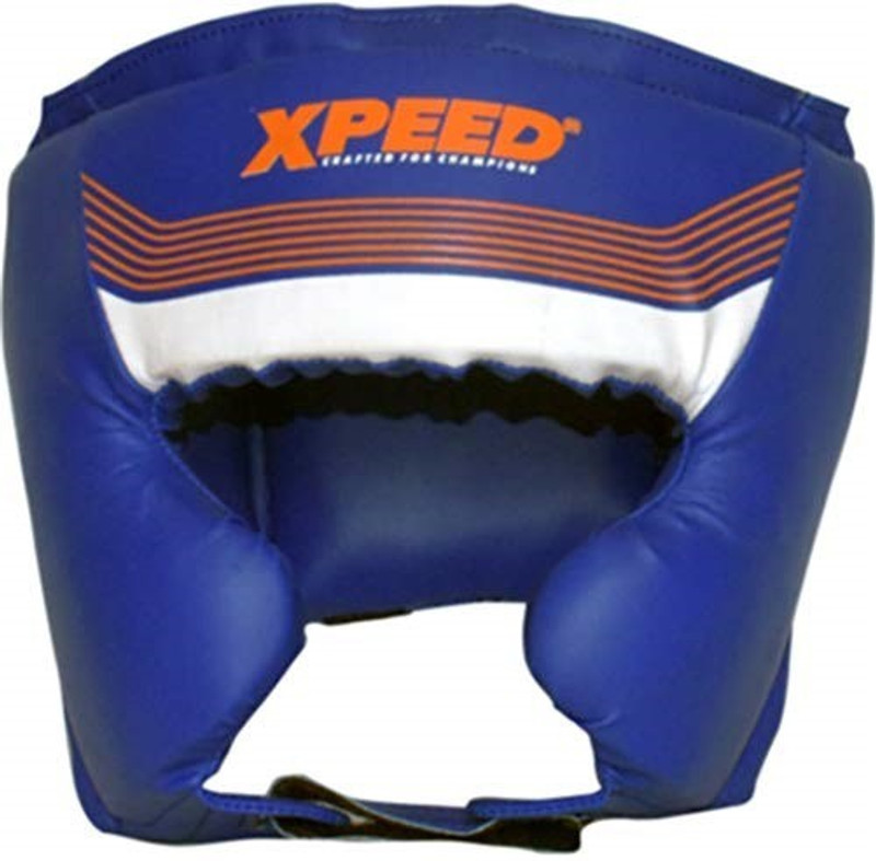 XpeeD Pro Spar Competition Practice Light Weight Men Size Blue Boxing Head Guard(Blue)