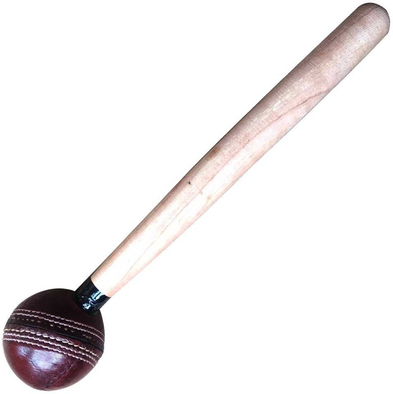 Unik Cricket Bat Knocking Mallet Wooden Hammer Fitted with Leather Ball Wooden Bat Mallet