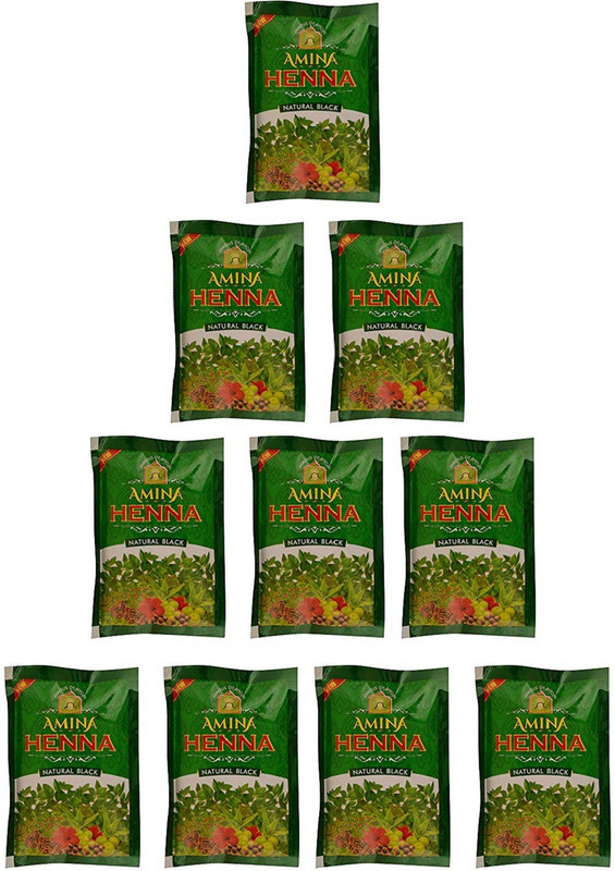 Amina Herbal Heena 300gm (Pack of 10) Natural Mehendi(Pack of 10)