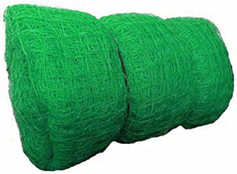 vibco Cricket NET with ROOF for Practice Three Side Interlocked Cricket Net(Green)