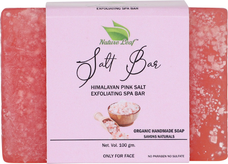 nature leaf Handmade Organic Himalayan Pink Salt Soap(100 g)