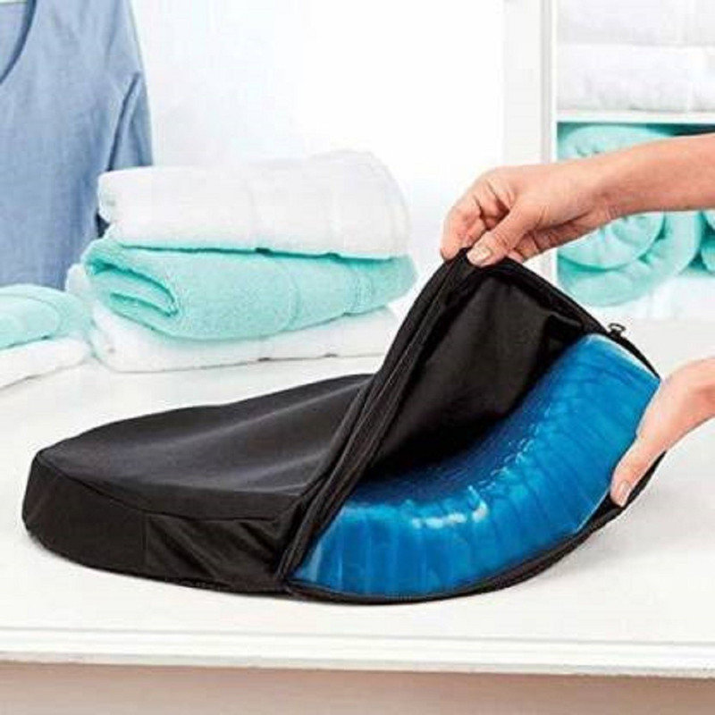 om mart Cushion Back Support Pad For Chair Pain Relief Hip Support(Blue)