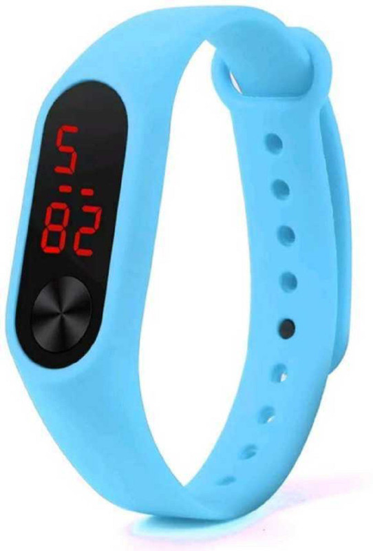 babari enterprise babari attractive Black Colour Silicone Digital LED Bracelet Band Wrist Watch band on RED-L-RED Digital Watch  - For Boys & Girls