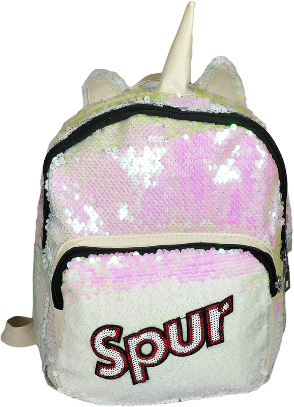 valerie Women's Sequins Satchel Shoulder Backpack 10 L Backpack(White)
