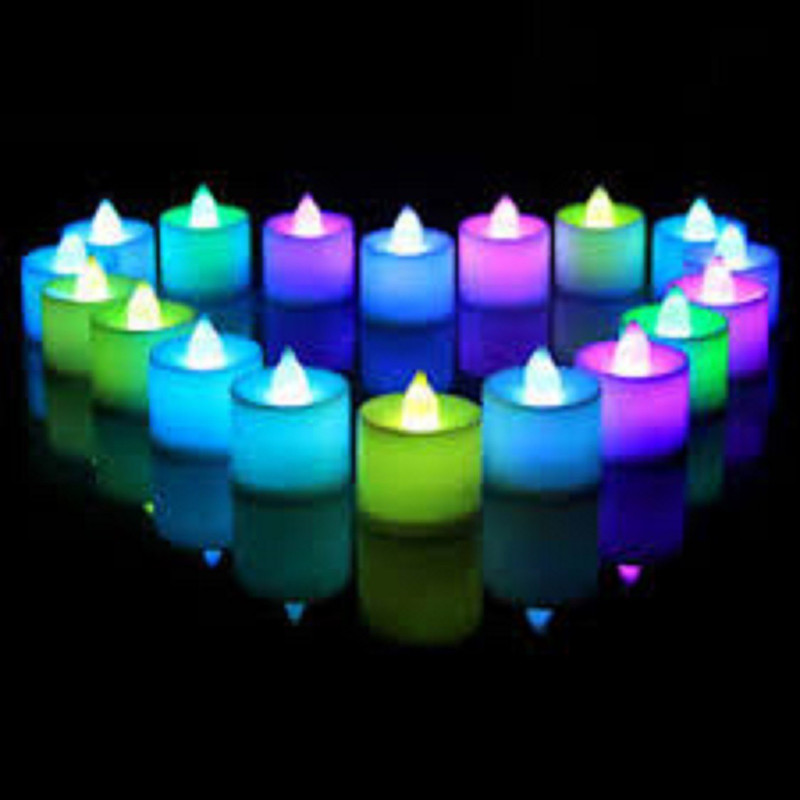 yubirth led home decor festivel candle Candle(Multicolor, Pack of 12)