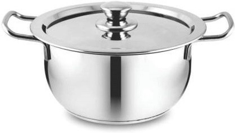 xenith 3Pcs Stainless Steel Serving Bowl with Lid & Handle, 750ML, 1250ML, 1600ML, Silver Kadhai 16 cm, 18 cm, 20 cm with Lid  (Steel, Non-stick, Induction Bottom) Cook and Serve Casserole Set(750 ml, 1250 ml, 1600 ml)