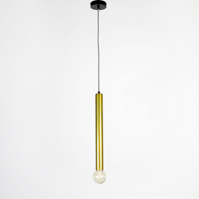craftter Brass Color Aluminium 18 inch Pipe Hanging Light Dcorative Night Pendant Lamp Ceiling Light Chandelier Pendants Ceiling Lamp