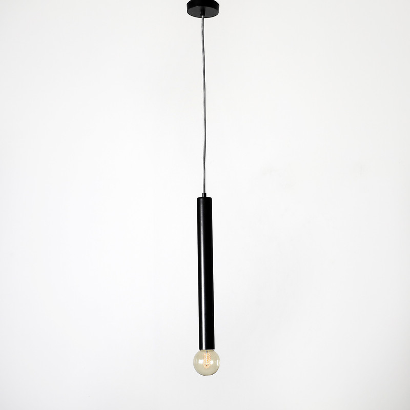 craftter Black Color Aluminium 18 inch Pipe Hanging Light Dcorative Night Pendant Lamp Ceiling Light Chandelier Pendants Ceiling Lamp