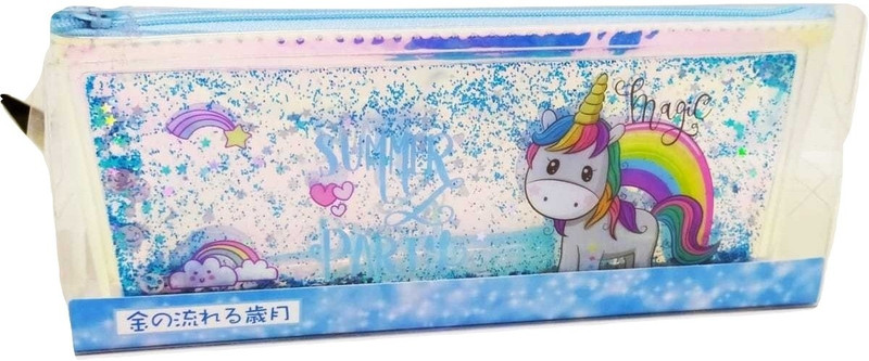 poksi unicorn unicorn Art Artificial Leather Pencil Box(Set of 1, Multicolor)