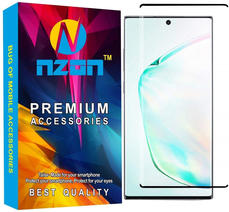 nzon Edge To Edge Tempered Glass for Samsung Galaxy Note 10 Plus(Pack of 1)
