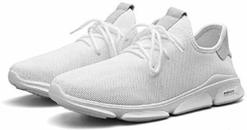 bentli men 's mesh white Running Sports Walking Casual Sneakers Shoes Gym shoe Sneakers For Men(White)