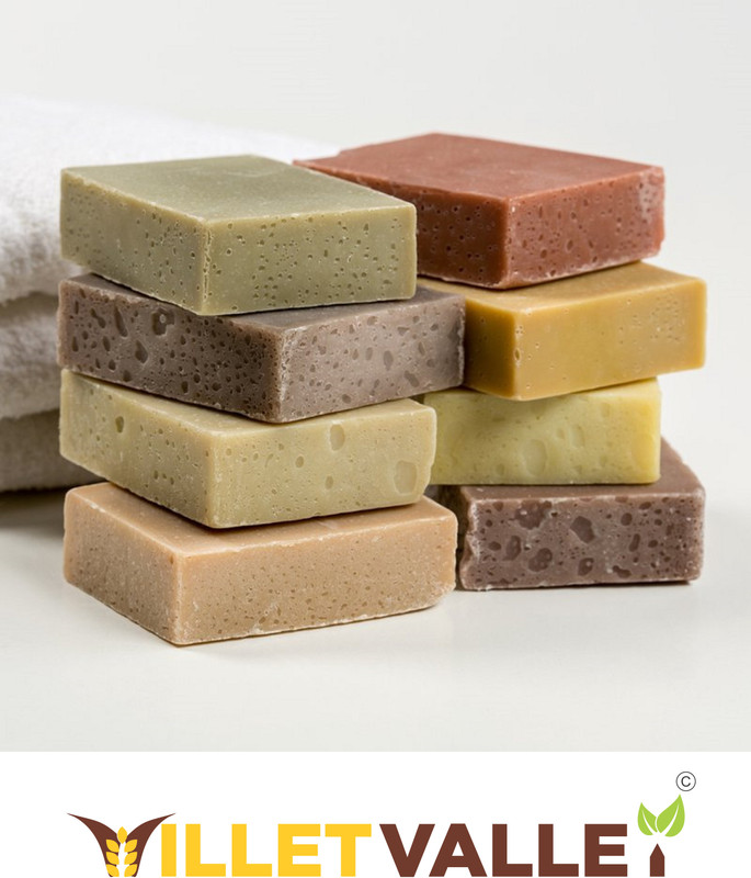 millet valley Natural Hand made Soap Bar Gift Set, Face Soap or Body Soap, 4 pc Variety(4 x 18.75 g)