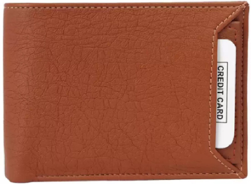 kojcar Men Brown Artificial Leather Wallet(6 Card Slots)