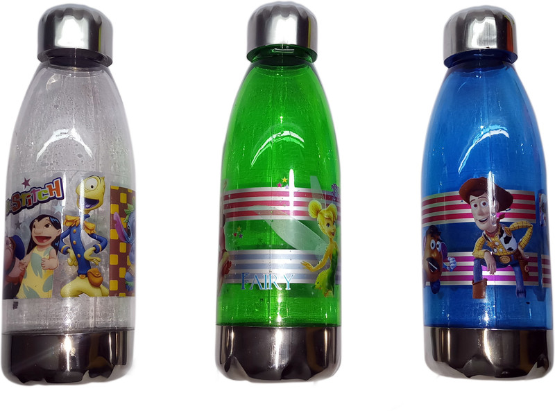 tedtech Plastic Bottle 500 ml Water Bottles(Set of 2, Multicolor)