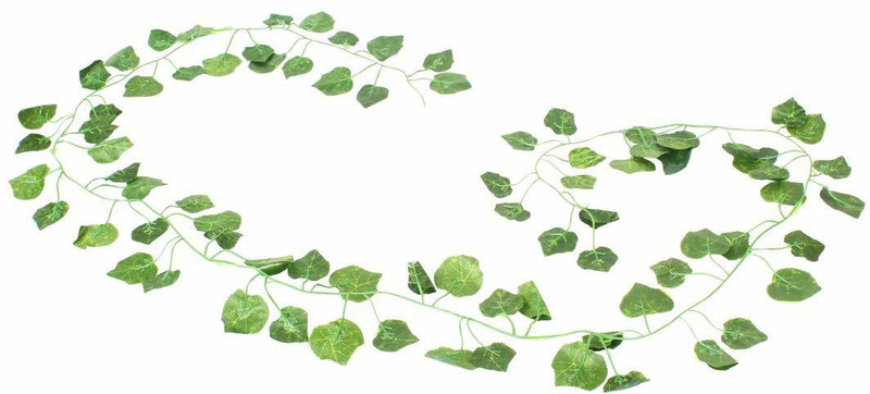 shanol artificial leaves for decoration artificial green creeper for home decoration, wall decoration (85 inch, 215 cm ) pack of 6 artificial hanging leaves Artificial Plant(215 cm, Green)