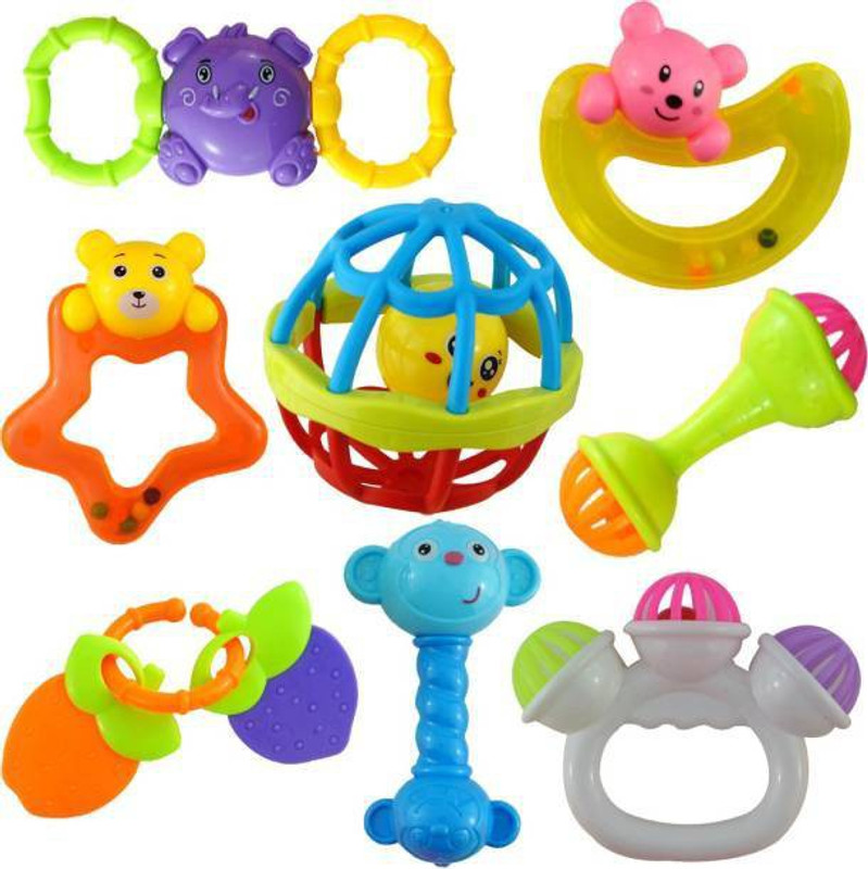 napster Rattle and Teether Toys Set for Babies Rattle(Multicolor)