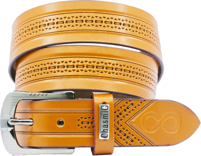 chasmic Men Casual, Party, Formal, Evening Tan Genuine Leather Belt