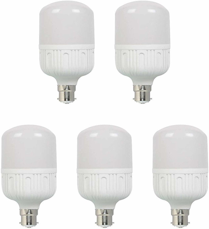 ambert 9 W Round B22 LED Bulb(White, Pack of 5)