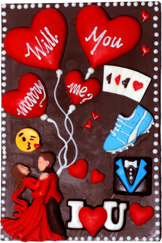 ediblegiftideas Will You Marry Me chocolates ( 120 * 180 mm - 250 Grams) Bars(250 g)