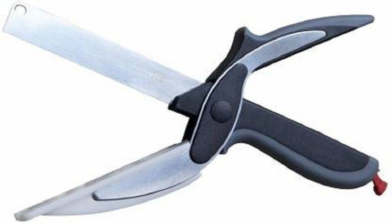 crownmart 2 in 1 Food Chopper Multi Function Kitchen Vegetable Scissors Cutter Kitchen Knife with Spring Action - Cleaver Cutter Comes with Locking Hinge Vegetable Slicer(1 Cleaver Cutter)