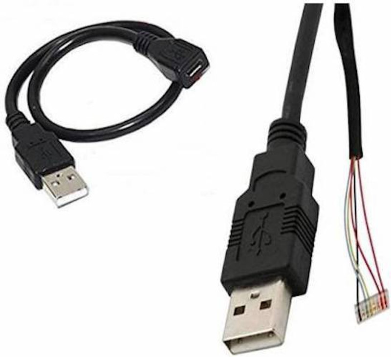 dhriyag Combo of USB Replacement Cable & OTG Morpho for 1300, E1,E2,E3 1 m Micro USB Cable(Compatible with 1300, e3, e2, Black, Sync and Charge Cable)