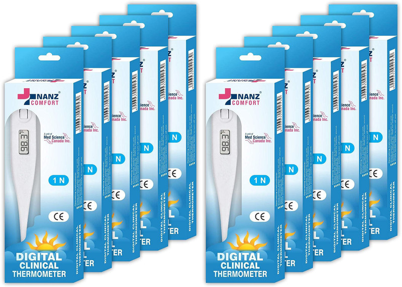 nanz comfort NC-3-205 Digital Clinical Thermometer (Pack of 10) Thermometer(White)