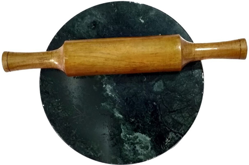 rajfurniture Wooden Chakla Belen Rolling Board Stand Chapati Rolling Pin & Board Rolling Pin & Board(Pack of 1)