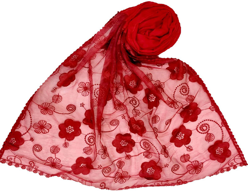 stole for women Self Design Cotton Blend Girls Stole