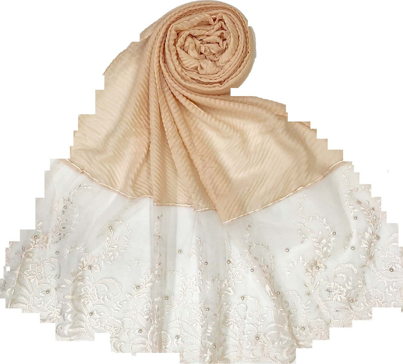 stole for women Self Design Cotton Blend Girls Stole