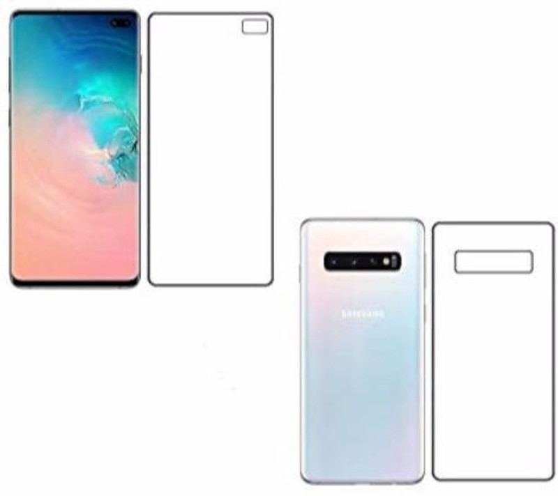 wave telecom Front and Back Screen Guard for samsung s10plus clear buff(Pack of 2)