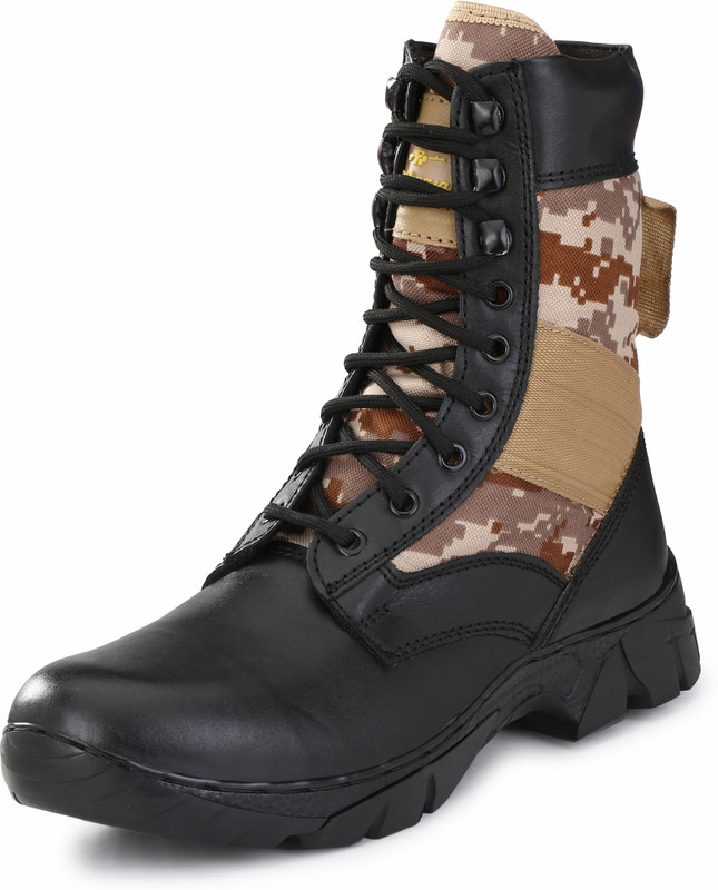 Mikaasa Stealth 8.0 Digital Print Military and Tactical Boots For Men(Black)