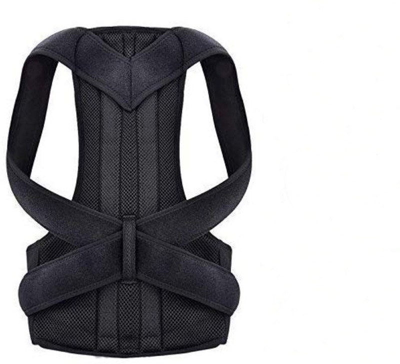 nabhu Back Brace Pain Relief Posture Corrector Belt Back & Abdomen Support(Black)