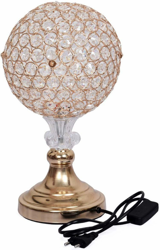 nilkanth Crystal Round Ball Lamp Table Lamp(15 cm, Multicolor)