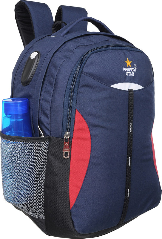perfect star b3 laptop bag navy blue help red colour 30 L Laptop Backpack(Blue)