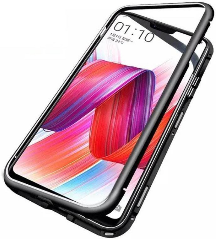 sprizar Back Cover for Samsung Galaxy Note 10 Plus ,Magnetic Cover Metal Frame and Back Tempered Glass Magnetic (Black)(Black, Shock Proof)