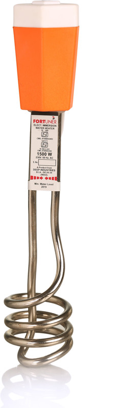 fortuner 230V 50Hz 1500 W Immersion Heater Rod(Brass)