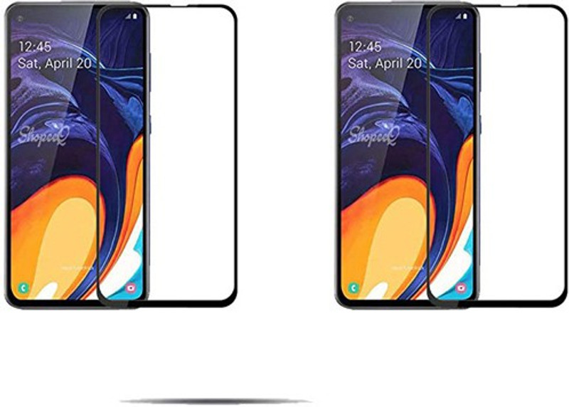 small candy Edge To Edge Tempered Glass for Samsung Galaxy A60(Pack of 2)