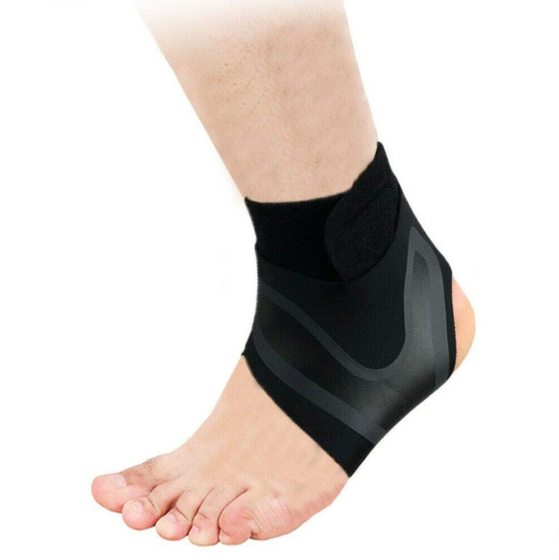 chekido Sport Brace Ankle Support,Foot Compression Guard (Left Leg) Ankle Support(Grey)