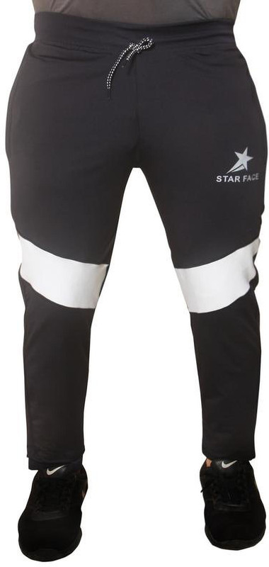 star face collection Solid Men Black Track Pants