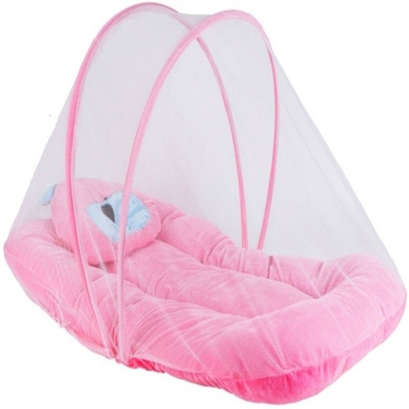 Blue Diamond Baby Bedding with Mosquitoes net Standard Crib(Fabric, Pink)