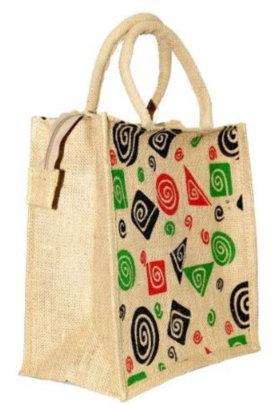 gank inc Jute Jelabi Lunch Bag(Beige, 12 inch)