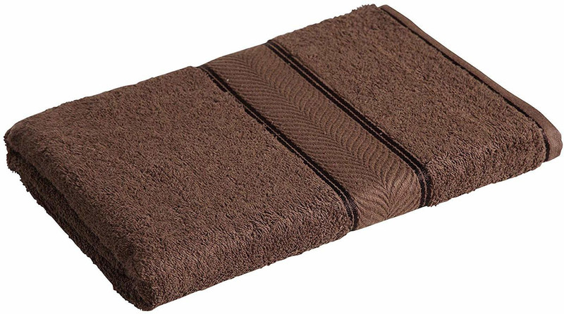 fiona creations Cotton 450 GSM Bath Towel(Brown)