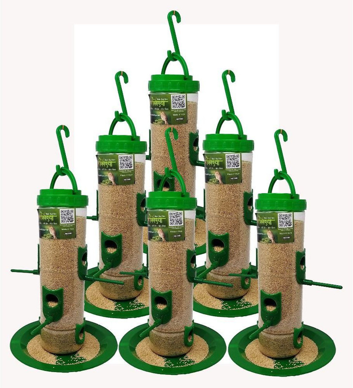 AMIJIVDAYA Medium Water Feeder for Birds Window Bird Feeder Bird Feeder(Green)