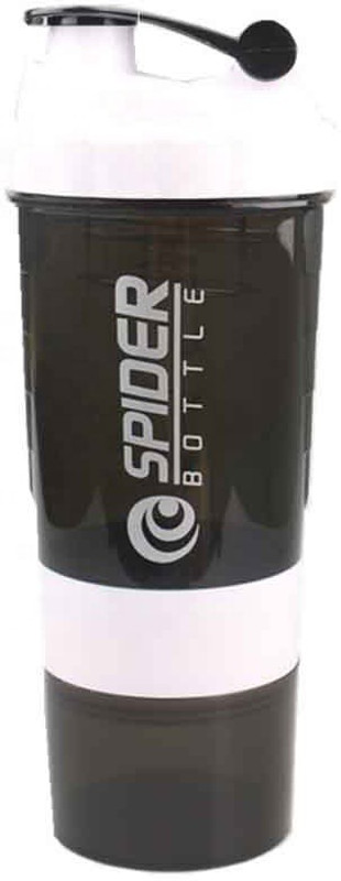 squirtal Spider shaker bottle with 3 extra container 500 ml Shaker(Pack of 1, White)
