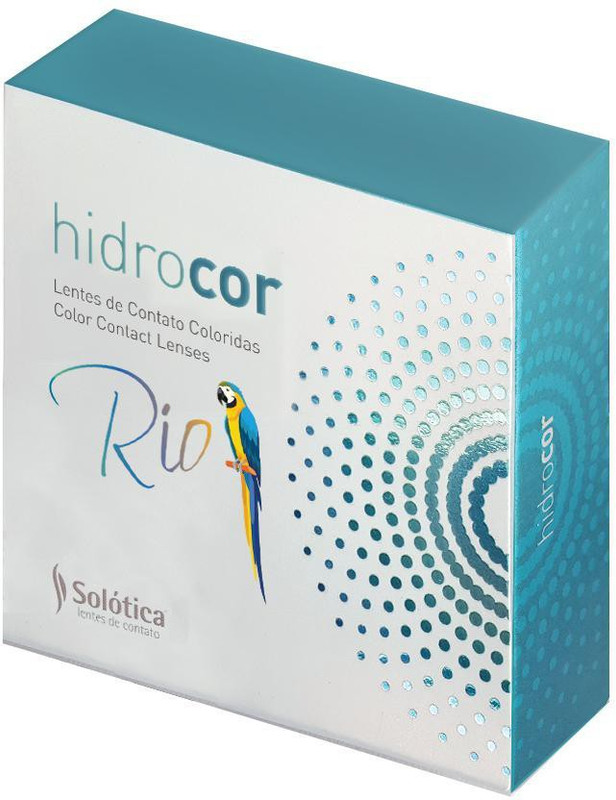 Solotica Hidrocor Rio Ipanema one Box of Yealry lens (Zero Power) Yearly(0, Colored Contact Lenses, Pack of 2)
