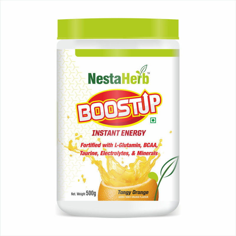 nestaherb BoostUp Tangy Orange Hydration Drink(500 g, Tangy Orange Flavored)