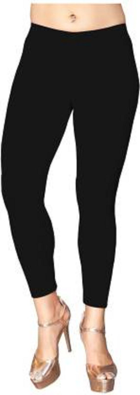 kronmenien Ankle Length Legging(Black, Solid)