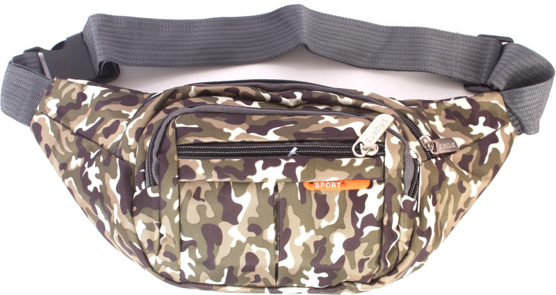 b4bags Travel Waist Pouch Pack Money Belt Waist Pouch(Black, Khaki)